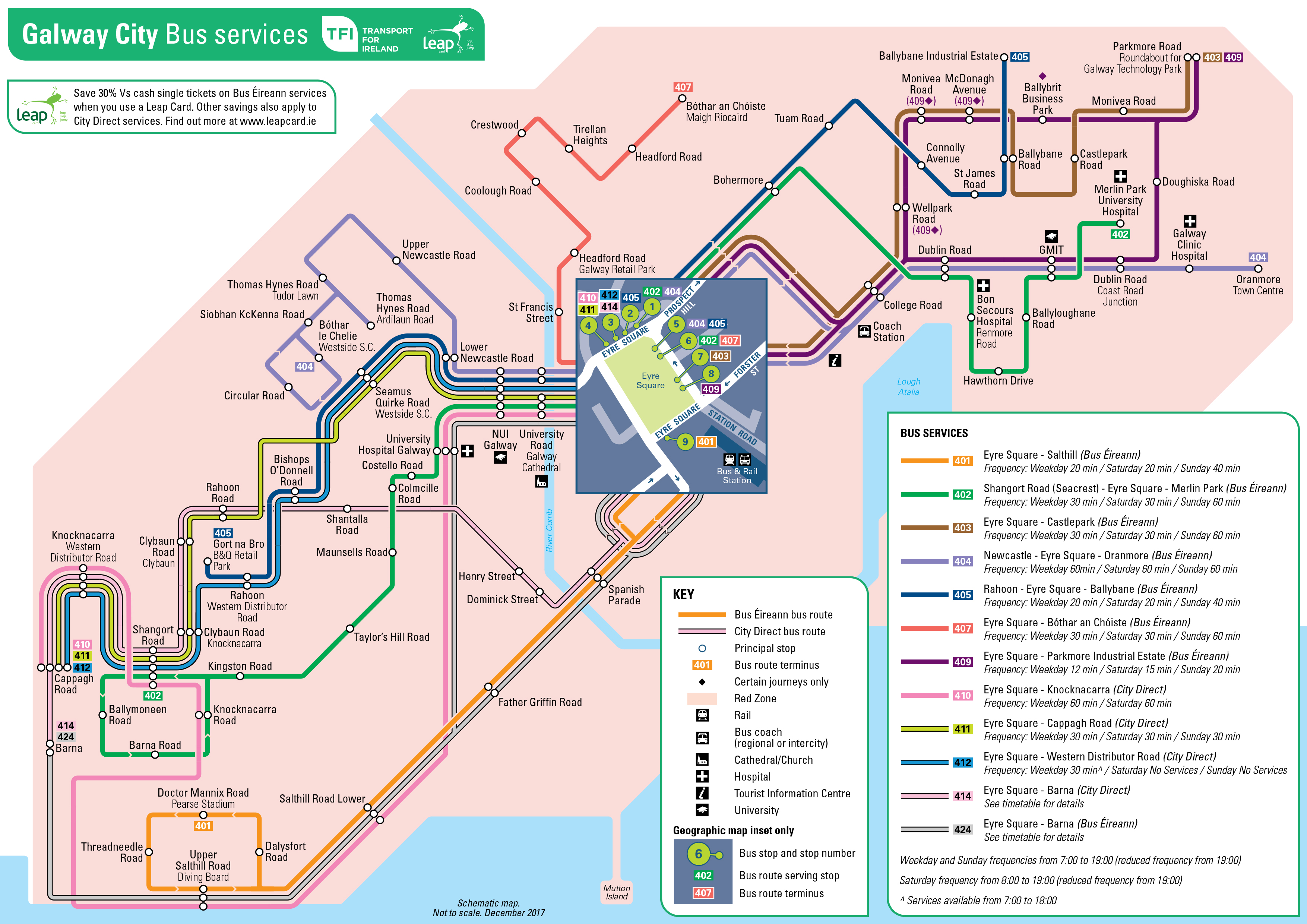 Galway Leap Card A4 Map 1 